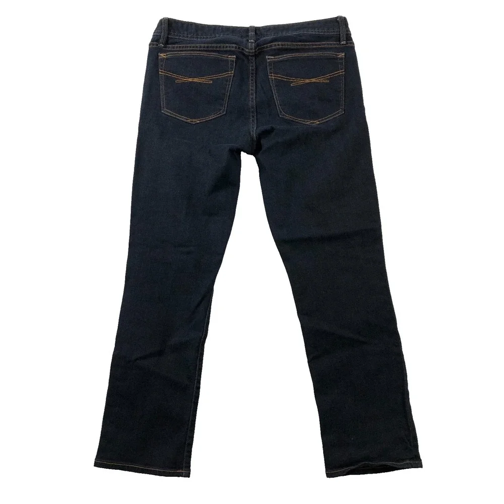 Gap Jeans‎ Women 28/6 Denim Blue Dark Wash Rinse Straight Low Rise Stretch 31x26